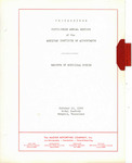 Proceedings of meeting on Reports of Municipal Bodies held in connection with the fifty-third Annual meeting of the American Institute of Accountants, Memphis, October 16, 1940.