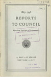 Reports to Council, May 1946. by American Institute of Accountants