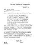 Letter from Edward E. Gore, President, American Institute of Accountants, to Members and Associates of the AIA Re: Resolution Adopted at Annual Meeting of the American Institute of Accountants, Held at Washington, DC, on September 18, 1923. by Edward E. Gore