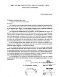 Letter from John B. Niven, President, Executive Committee, American Institute of Accountants, to Members and Associates of the AIA Re: Disappointing Response to Questionnaire Sent Out Relative to the Work of the Bureau of Public Affairs. by John B. Niven and American Institute of Accountants. Executive Committee