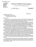 Letter from Homer S. Pace, Chairman, Committee on Public Affairs, to John B. Niven, President, American Institute of Accountants Re: Facts With Respect to the Finances of the Committee on Public Affairs. March 6, 1925 by Homer S. Pace and American Institute of Accountants. Bureau of Public Affairs