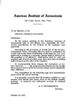 Referendum ballot, October 14, 1927 with letter to members. by American Institute of Accountants