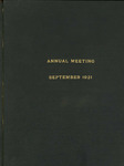 Fall Meeting of Council of the American Institute of Accountants, September 19, 22, 1921; Annual meeting of the American Institute of Accountants, Washington, D. C., September 20-21, 1921; Annual Banquet of the American Institute of Accountants, Washington, D. C., September 21, 1921; Meeting of Members of Examining Boards of the American Institute of Accountants, Washington, D. C., September 19, 1921. by American Institute of Accountants and American Institute of Accountants. Examining Boards