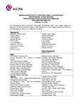 Open Meeting Minutes, February 12, 2019 by American Institute of Certified Public Accountants. Professional Ethics Division. Professional Ethics Executive Committee