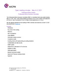 Open meeting minutes — May 4–5, 2021 by American Institute of Certified Public Accountants. Professional Ethics Division. Professional Ethics Executive Committee