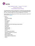 Open meeting minutes — August 17–18, 2021 by American Institute of Certified Public Accountants. Professional Ethics Division. Professional Ethics Executive Committee