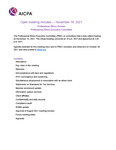 Open meeting minutes — November 16, 2021 by American Institute of Certified Public Accountants. Professional Ethics Division. Professional Ethics Executive Committee
