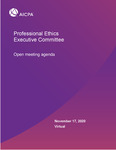Open meeting agenda, November 17, 2020, Virtual by American Institute of Certified Public Accountants. Professional Ethics Division. Professional Ethics Executive Committee