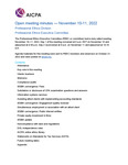 Open meeting minutes — November 10-11, 2022 by American Institute of Certified Public Accountants. Professional Ethics Division. Professional Ethics Executive Committee