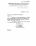 Letter from H. T. Winton, Assistant Secretary, American Institute of Accountants, to Members of the Board of Examiners, Re: Draft of Annual Report to Council of the Board of Examiners.