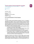 Re: Accounting Standards for Private Companies (Comment Letter).