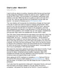 Chair's Letter--March 2011: Paul V. Stahlin, CPA, Chairman, AICPA Board of Directors.