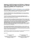 Statement of AICPA President and CEO Barry C. Melancon, CPA, CGMA, Supporting XBRL Provisions in H.R. 2146, The Digital Accountability and Transparency Act.