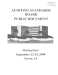 Auditing Standards Board Public Document, Meeting Date: September 22-24, 1999, Tucson, AZ