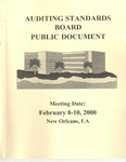 Auditing Standards Board Public Document, Meeting Date: February 8-10, 2000. New Orleans, LA by American Institute of Certified Public Accountants. Auditing Standards Board