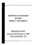 Auditing Standards Board Public Document, Meeting Date: January 30-February 1, 1996, San Antonio, TX