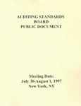 Auditing Standards Board Public Document, Meeting Date: July 30-August 1, 1997, New York, NY