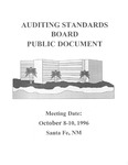 Auditing Standards Board Public Document, Meeting Date: October 8-10, 1996, Santa Fe, NM by American Institute of Certified Public Accountants. Auditing Standards Board