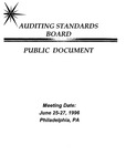 Auditing Standards Board Public Document, Meeting Date: June 25-27, 1996, Philadelphia, PA
