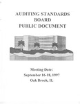 Auditing Standards Board Public Document, Meeting Date: September 16-18, 1997, Oak Brook, IL