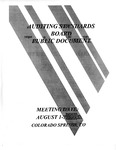 Auditing Standards Board Public Document, Meeting Date: August 1-3, 1995, Colorado Springs, CO