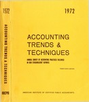 Accounting trends and techniques, 26th annual survey, 1972 edition