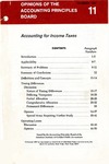 Accounting for income taxes; Opinions of the Accounting Principles Board 11; APB Opinion 11