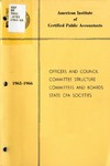 Officers and council, committee structure, committees and boards, state CPA societies, 1965-1966 by American Institute of Certified Public Accountants