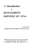 Classification of management services by CPAs by American Institute of Accountants. Committee on Management Services by CPAs