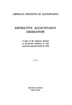 Restrictive accountancy legislation by American Institute of Accountants. Committee on State Legislation