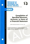 Compilation of specified elements, accounts, or items of a financial statement; Statement on standards for accounting and review services 13 by American Institute of Certified Public Accountants. Accounting and Review Services Committee