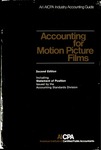 Accounting for motion picture films (1979); Industry accounting guide; Audit and accounting guide: motion picture industry