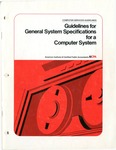 Guidelines for general system specifications for a computer system