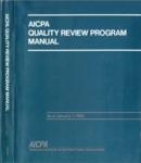 AICPA quality review program manual as of January, 1 1990;  Quality review program manual as of January 1, 1990