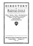 Directory of theAmerican Society of Certified Public Accountants, May 1, 1927