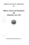 Officers, council, and committees and admissions since 1942