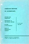 Officers and committees, proceedings of 1948 annual meeting, by-laws of the Institute, rules of prosessional conduct for the year 1948-1949 by American Institute of Accountants