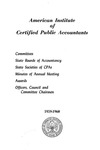 Committees,state boards of accountancy, state societies of CPAs,minutes of annual meeting, awards, officers, council and committee chairmen, 1959-60