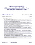 AICPA Volunteer Handbook All Committees,Panels, Boards, and Task Forces Year 2006-2007 as of October 1, 2007 by American Institute of Certified Public Accountants (AICPA)
