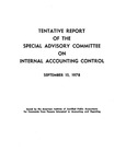 Tentative report of the Special Advisory Committe on Internal Accounting Control, September 15, 1978 by American Institute of Certified Public Accountants. Special Advisory Committee on Internal Accounting Control