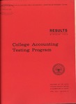 College accounting testing program bulletin no. 47; Results, Midyear 1963