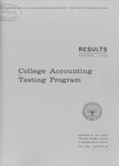 College accounting testing program bulletin no. 48; Results, Spring 1963