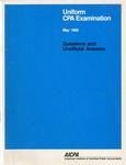 Uniform CPA examination. Questions and unofficial answers, 1992 May