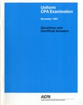 Uniform CPA examination. Questions and unofficial answers, 1994 November