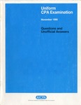 Uniform CPA examination. Questions and unofficial answers, 1995 November