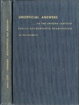 Unofficial answers to the Uniform certified public accountants examination, May 1957 to November 1959