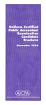 Uniform certified public accountant examination candidate brochure, November 1996
