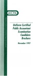 Uniform certified public accountant examination candidate brochure, November 1997