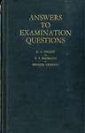 Unofficial answers to the examination questions May, 1927, to November, 1931