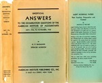 Unofficial answers to the examination questions May 1936 to November 1938 by Author Unknown